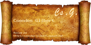Csendes Gilbert névjegykártya